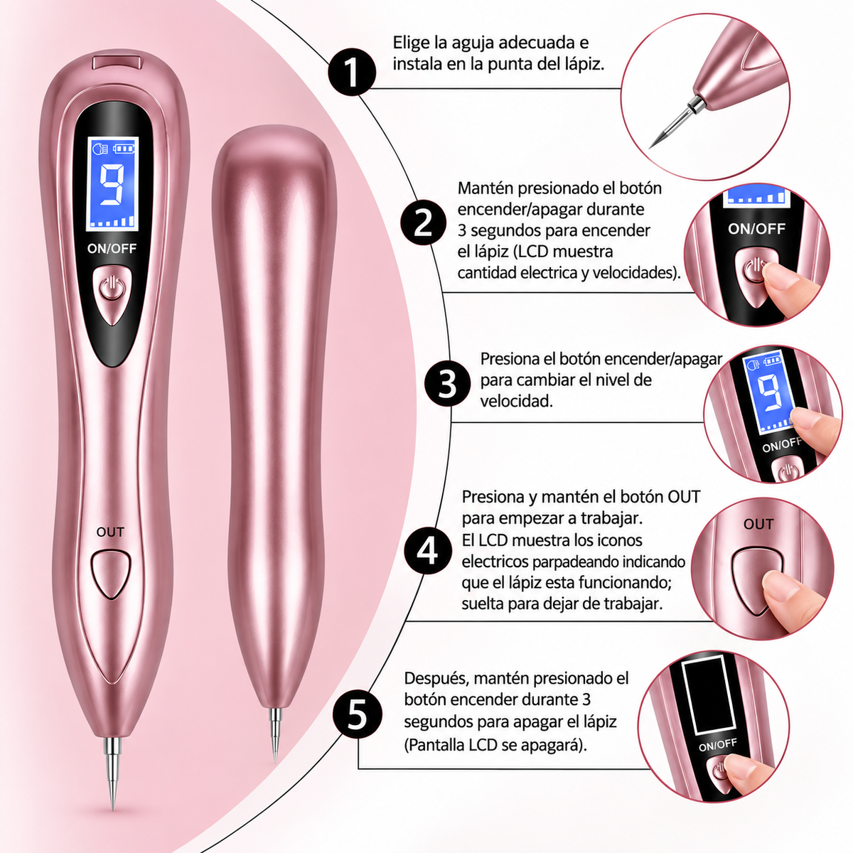 Lápiz de Plasma Láser Profesional - Removedor de Imperfecciones ⚡✨