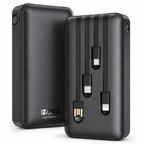Power Bank 1Hora 20,000mAh con Pantalla Digital y 4 Cables Integrados 🔋📱