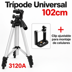 Trípode para Cámara y Celular Modelo 3120A (1.02 Metros) + Estuche Incluido