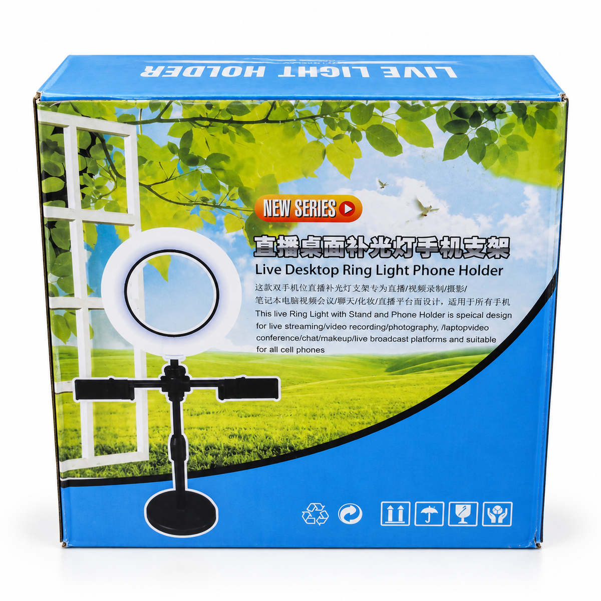 ✨ Aro de Luz LED con Soporte para 2 Celulares