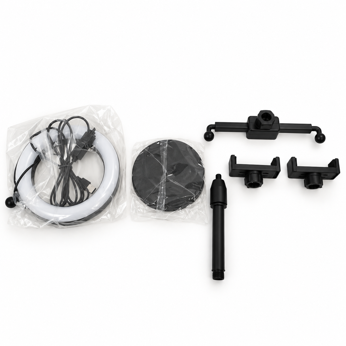 ✨ Aro de Luz LED con Soporte para 2 Celulares