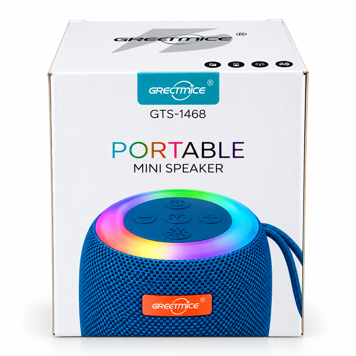 🔊 Parlante Bluetooth Portátil Greatnice GTS-1468 con Luz RGB