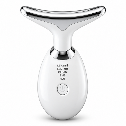 Masajeador Facial y de Cuello 3 en 1 con Luz LED e Iones