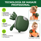 Masajeador Ergonómico de Cuello y Espalda con Calor Terapéutico "Tortuga" 🐢💆♂️✨