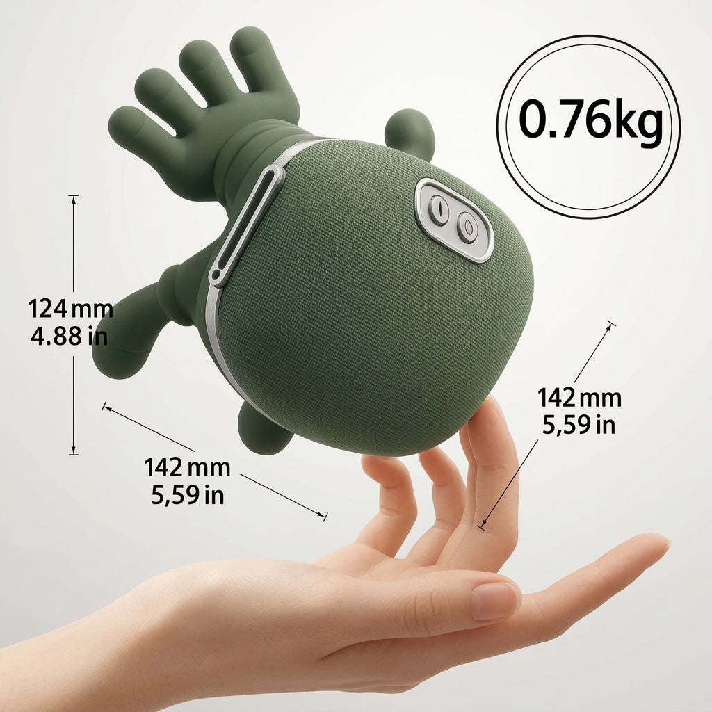 Masajeador Ergonómico de Cuello y Espalda con Calor Terapéutico "Tortuga" 🐢💆♂️✨